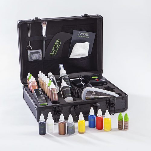 Airbase Airbrushkofferbasis Platin mit allen Produkten von Airbase